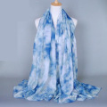 China wholesale price floral design shawl scarf printing plain cotton voile scarf